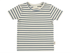 Petit Piao t-shirt with blue mirage stripes  